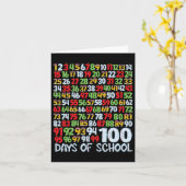 Carte 100e Jour De L'École 100 Jours Numéros De Maths En (Fleur jaune)
