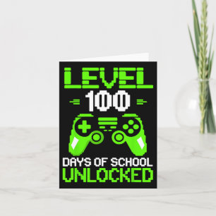 Carte 100e Jour De L'École Chemise Enfants Jeux Vidéo Ga
