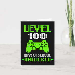 Carte 100e Jour De L'École Chemise Enfants Jeux Vidéo Ga
