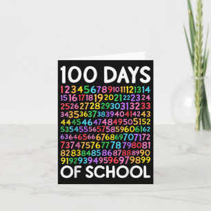 Carte 100e Jour De L'École Enfants 100 Jours Apprentissa