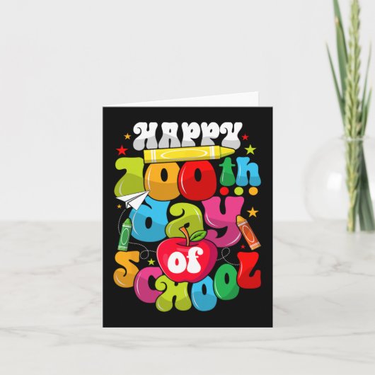 Carte 100e Jour De L'École Enseignants Étudiants Heureux (Devant)