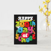 Carte 100e Jour De L'École Enseignants Étudiants Heureux (Fleur jaune)