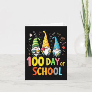Carte 100E Jour De L'École Gnome Enseignants Amusants Et