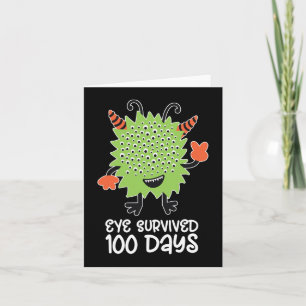 Carte 100e Jour De L'École Monster Garçons Enfants Oeil