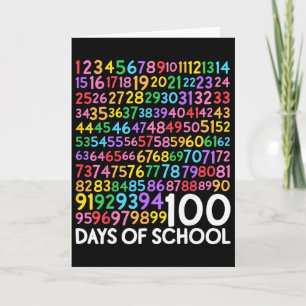 Carte 100e jour d'école enseignant enfants 100 jours Mat