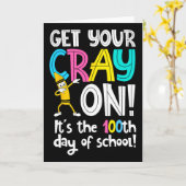 Carte 100e jour d'école, sortez vos crayons, professeur (Fleur jaune)