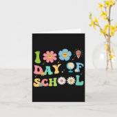 Carte 100E Jour D'Enseignants Scolaires Enfants Joyeux 1 (Fleur jaune)