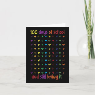 Carte 100e Jour Étudiantes Filles Enfants Don 100 Jours