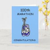 Carte 100e Marathon Félicitations pour Lui (Fleur jaune)