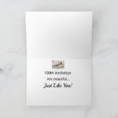 Carte 100ème Belle Année Charming Chickadee (Intérieur)