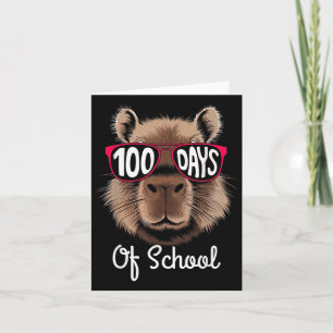Carte 100ème Jour De Cool D'École Capybara 100 Jours Plu