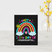 Carte 100ème Jour De L'École De Jardin D'Enfant Arc En C (Fleur jaune)