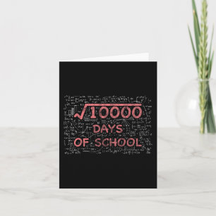 Carte 100ème Jour De L'École Enseignant Math 100 Jours D