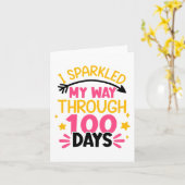 Carte 100ème Jour J'Ai Éclaté Mon Chemin À Travers 100 J (Fleur jaune)