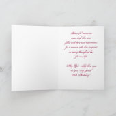 Carte 100th Anniversaire, cru avec la dentelle/fleurs (Intérieur)