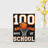 Carte 100th Day Of School Basketball Kids 100 Days Of Sc (Fleur jaune)