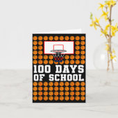 Carte 100th Day Of School Basketball Kids 100 Days Of Sc (Fleur jaune)
