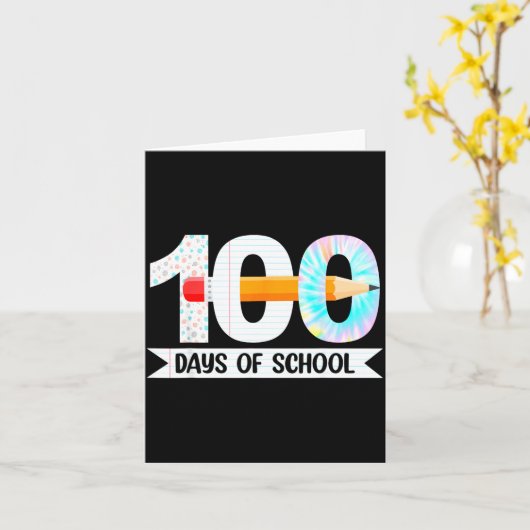 Carte 100th Day Of School Teachers Students 100 Days Of (Fleur jaune)