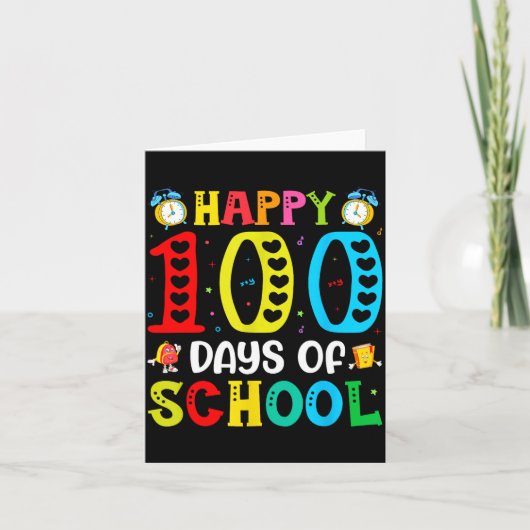 Carte 100th Day Of School Teachers Students 100 Days Of (Devant)