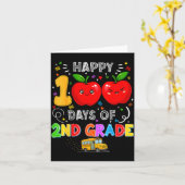 Carte 100th Days Of 2nd Grade 100 Days Toddler Girl  (Fleur jaune)