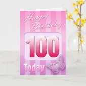 Carte 100th maman heureuse de grand-tante de grand-mère (Fleur jaune)