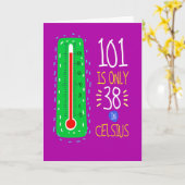 Carte 101 En Jalon Celsius Anniversaire (Fleur jaune)