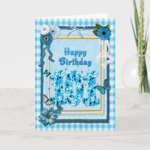 Carte 101e anniversaire avec un effet de scrapbook