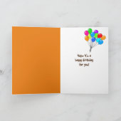 Carte 101e anniversaire brun caniche en osier (Intérieur)