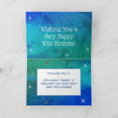 Carte 101e anniversaire - Nombres d'étoiles - âge bleu/v (Intérieur)