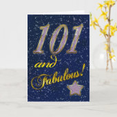 Carte 101e anniversaire pour quelqu'un Fabulous (Fleur jaune)
