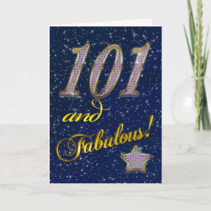 Carte 101e anniversaire pour quelqu'un Fabulous