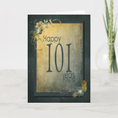 Carte 101e Anniversaire vintage (Devant)