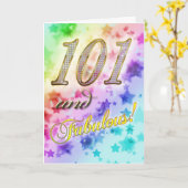 Carte 101st anniversaire pour quelqu'un fabuleux (Fleur jaune)