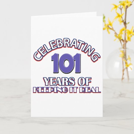 Carte 101st conceptions drôles d'anniversaire (Fleur jaune)