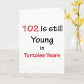 Carte 102 années de tortue (Fleur jaune)