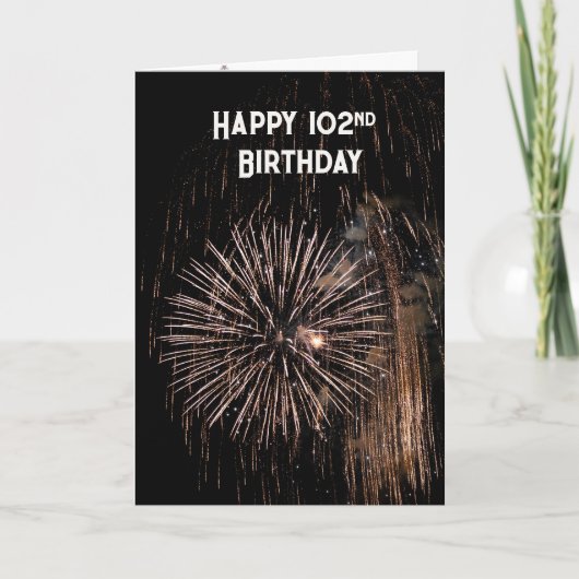Carte 102e anniversaire feux d'artifice (Devant)