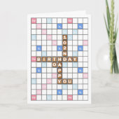 Carte 102e anniversaire, Word Game Board (Devant)
