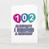 Carte 102nd conceptions d'anniversaire (Devant)