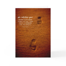 103:5 de psaume de sable d'empreintes de pas de