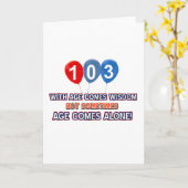 Carte 103 ans de sagesse conception d'anniversaire (Fleur jaune)