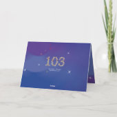 Carte 103e anniversaire - Nombre d'étoiles - Bleu - 103  (Dos)