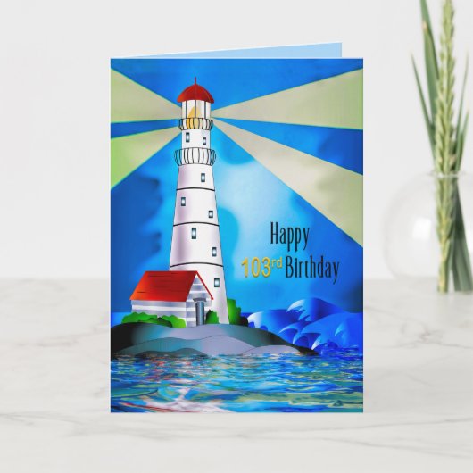 Carte 103e phare d'anniversaire de la balise de lumière (Devant)
