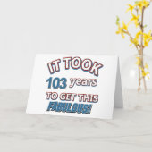 Carte 103ème année de conception (Fleur jaune)