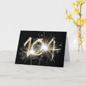 Carte 104e anniversaire Sparklers en noir (Fleur jaune)