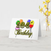 Carte 104th Anniversaire avec des ballons (Fleur jaune)