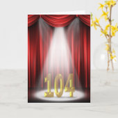 Carte 104th Anniversaire dans le projecteur (Fleur jaune)