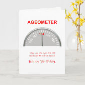 Carte 104th Anniversaire, lecture d'Ageometer (Fleur jaune)