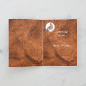 Carte 104th coyote drôle d'hurlement d'anniversaire (Intérieur)