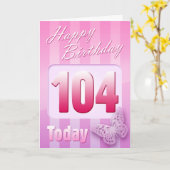 Carte 104th maman heureuse de grand-tante de grand-mère (Fleur jaune)