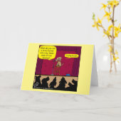 Carte 1054 Dog Stand Up Cartoon (Fleur jaune)